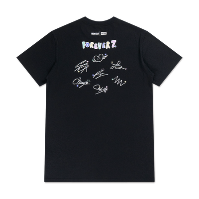 NEW ERA X BT21 THE JOURNEY COLLECTION BLACK SHORT SLEEVE T-SHIRT