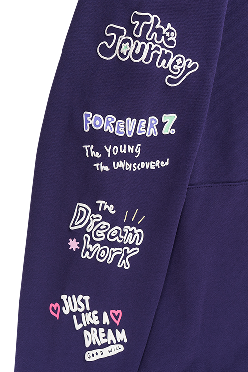 NEW ERA X BT21 THE JOURNEY COLLECTION PURPLE HOODIE