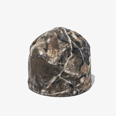 NEW ERA X THISISNEVERTHAT REAL TREE KHAKI BROWN REVERSIBLE FLEECE BEANIE