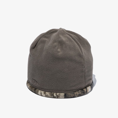 NEW ERA X THISISNEVERTHAT REAL TREE KHAKI BROWN REVERSIBLE FLEECE BEANIE