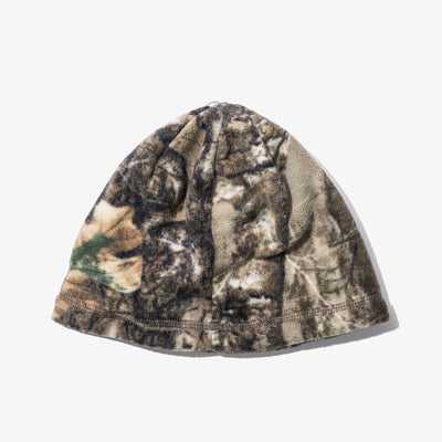 NEW ERA X THISISNEVERTHAT REAL TREE KHAKI BROWN REVERSIBLE FLEECE BEANIE