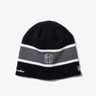 NEW ERA X THISISNEVERTHAT NEW YORK YANKEES STRIPE BLACK BEANIE