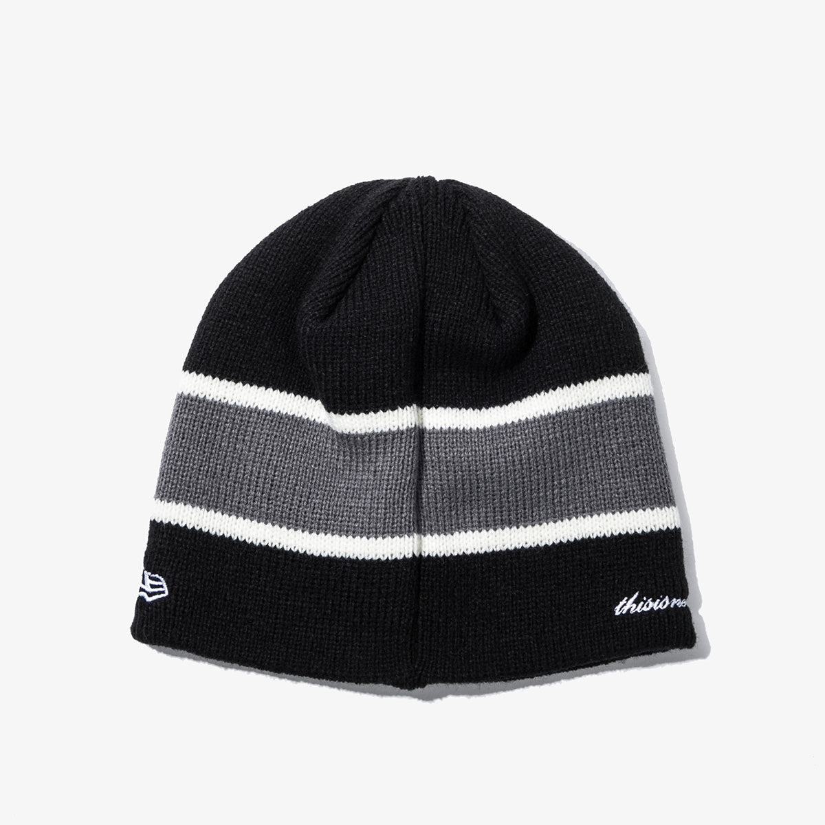 NEW ERA X THISISNEVERTHAT NEW YORK YANKEES STRIPE BLACK BEANIE