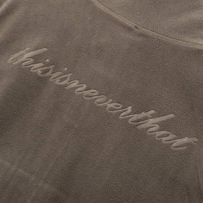 NEW ERA X THISISNEVERTHAT REAL TREE KHAKI BROWN REVERSIBLE FLEECE VEST