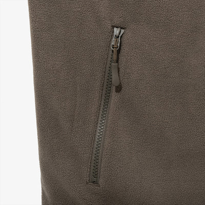 NEW ERA X THISISNEVERTHAT REAL TREE KHAKI BROWN REVERSIBLE FLEECE VEST