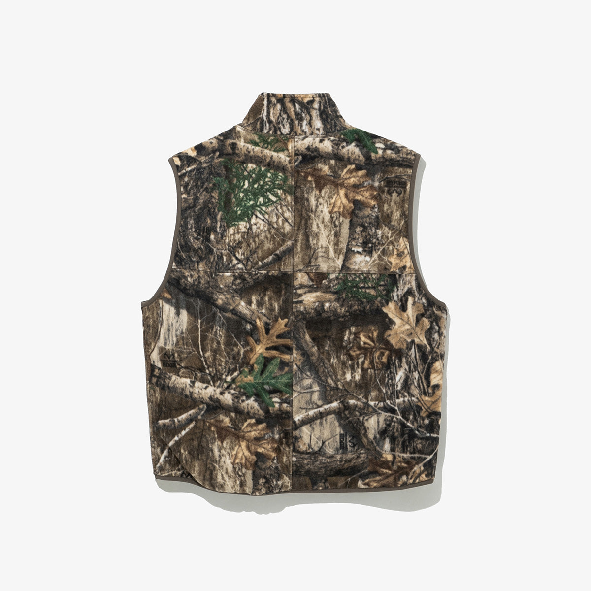 NEW ERA X THISISNEVERTHAT REAL TREE KHAKI BROWN REVERSIBLE FLEECE VEST