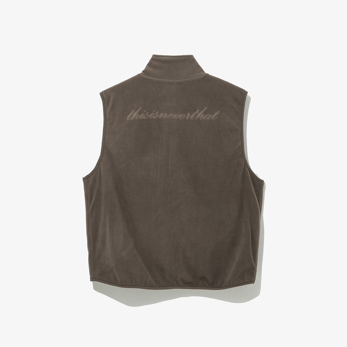 NEW ERA X THISISNEVERTHAT REAL TREE KHAKI BROWN REVERSIBLE FLEECE VEST