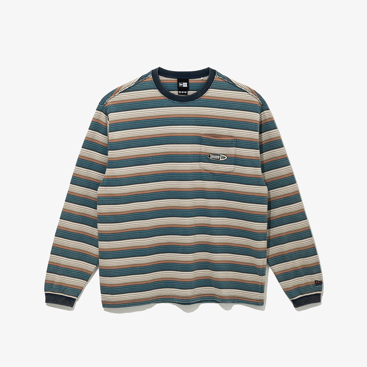 NEW ERA X THISISNEVERTHAT BORDER BEIGE LONG SLEEVE T-SHIRT