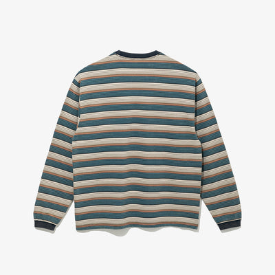 NEW ERA X THISISNEVERTHAT BORDER BEIGE LONG SLEEVE T-SHIRT