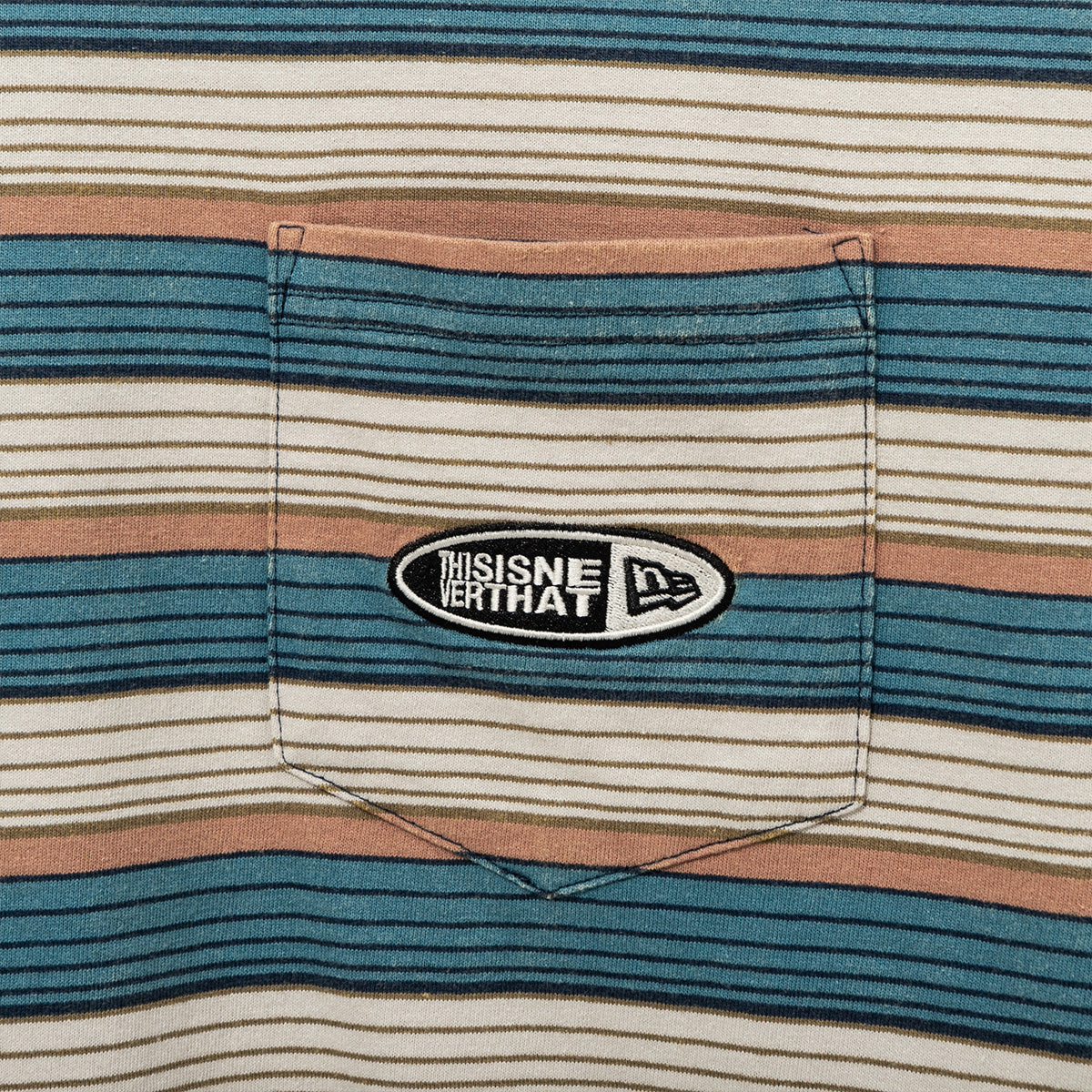 NEW ERA X THISISNEVERTHAT BORDER BEIGE LONG SLEEVE T-SHIRT