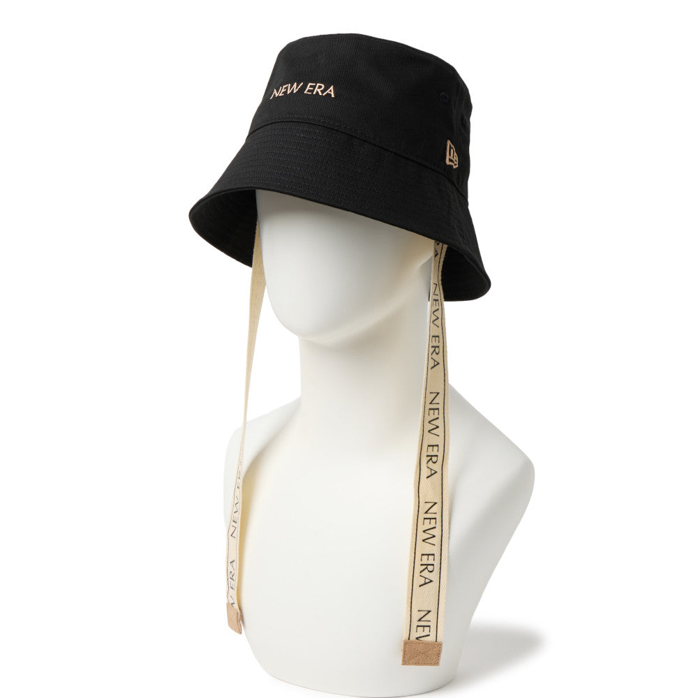 NEW ERA 2 WAY LOGO TAPE BLACK WOMEN GOLF BUCKET 01 – New Era Hong Kong
