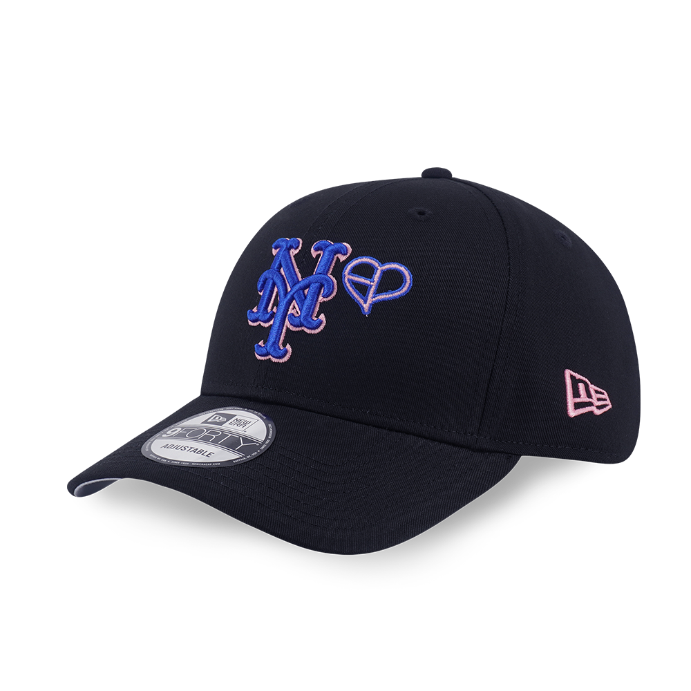 NEW ERA X MLB X BLACKPINK 2025 NEW YORK METS BLACK 9FORTY CAP