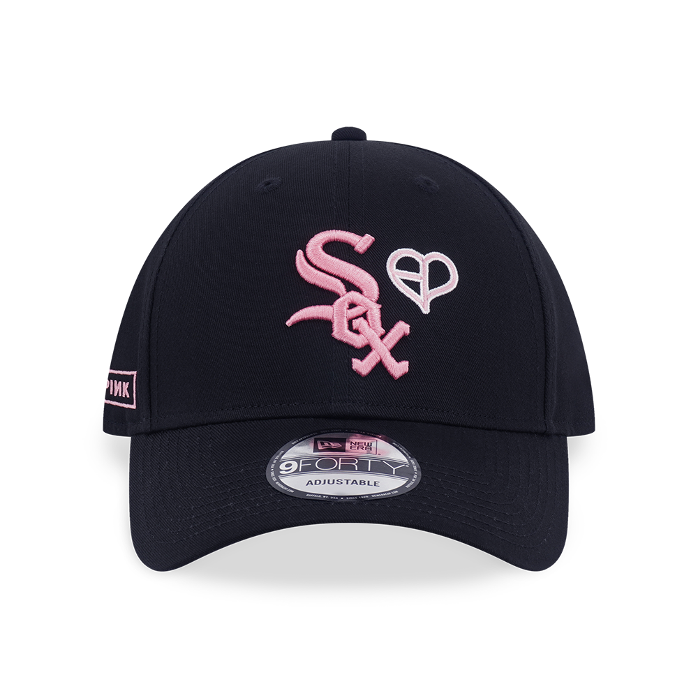 NEW ERA X MLB X BLACKPINK 2025 CHICAGO WHITE SOX BLACK 9FORTY CAP