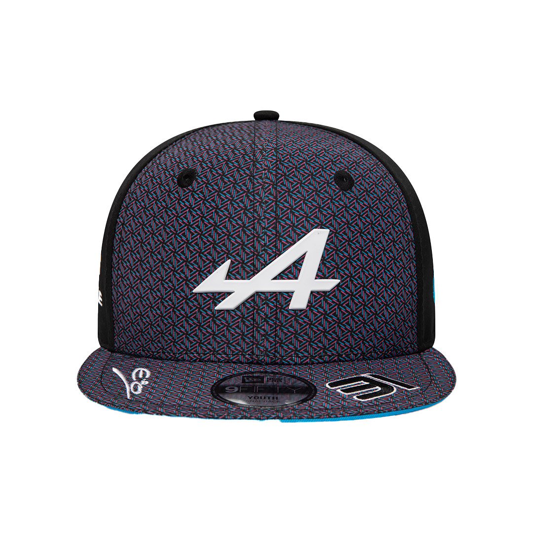 ALPINE KIDS ESTEBAN OCON BLACK 9FIFTY SNAPBACK CAP