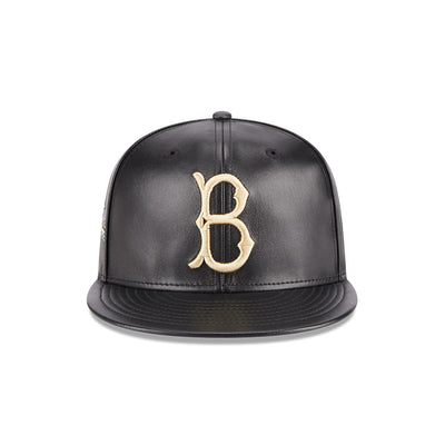 59FIFTY DAY BROOKLYN DODGERS BLACK LEATHER 59FIFTY CAP