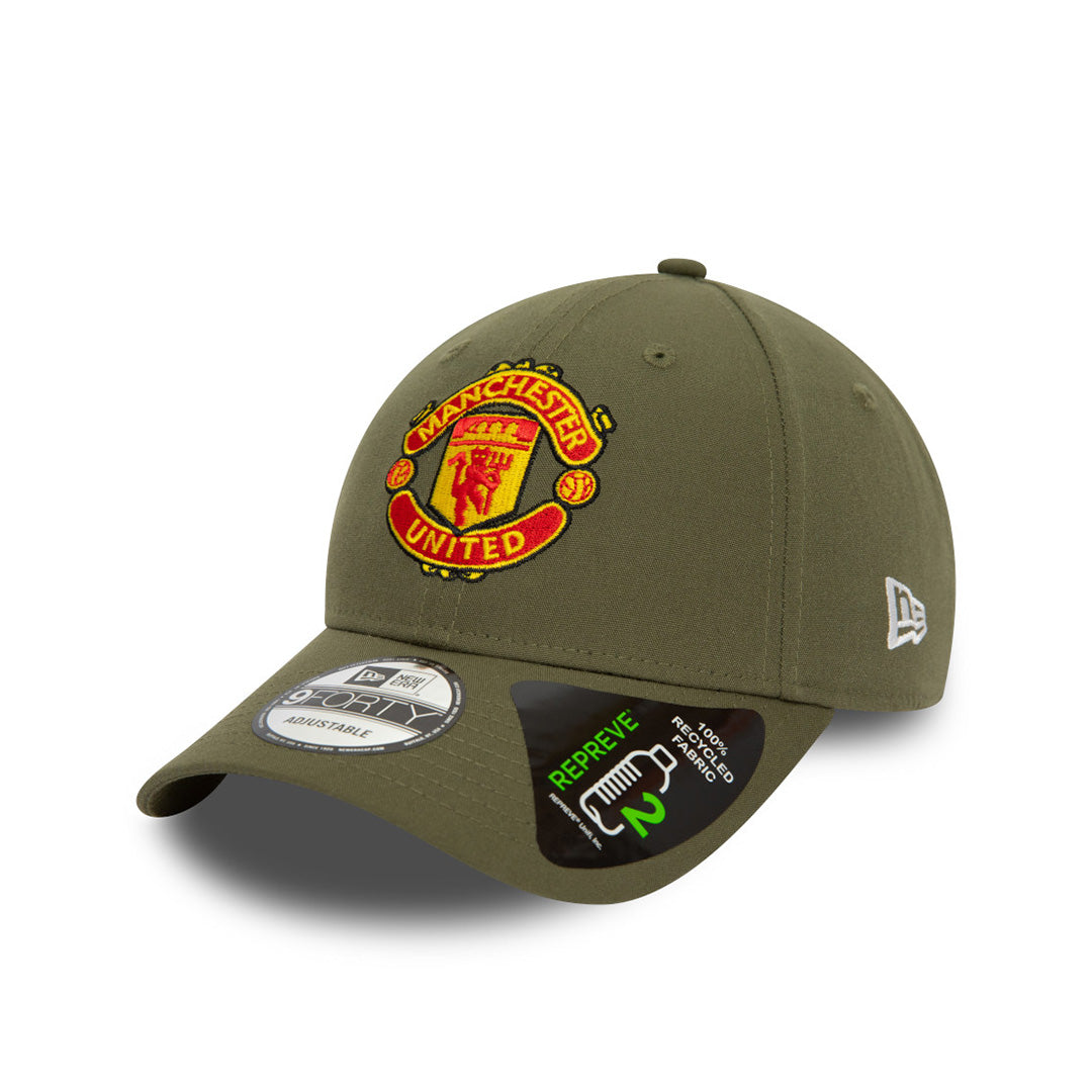 MANCHESTER UNITED F.C. SEASONAL POP REPREVE ARMY GREEN 9FORTY CAP