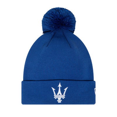 NEW ERA X MASERATI DARK BLUE POM CUFF BEANIE