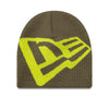 NEW ERA BASIC FLAG LOGO KHAKI SKULL KNIT BEANIE