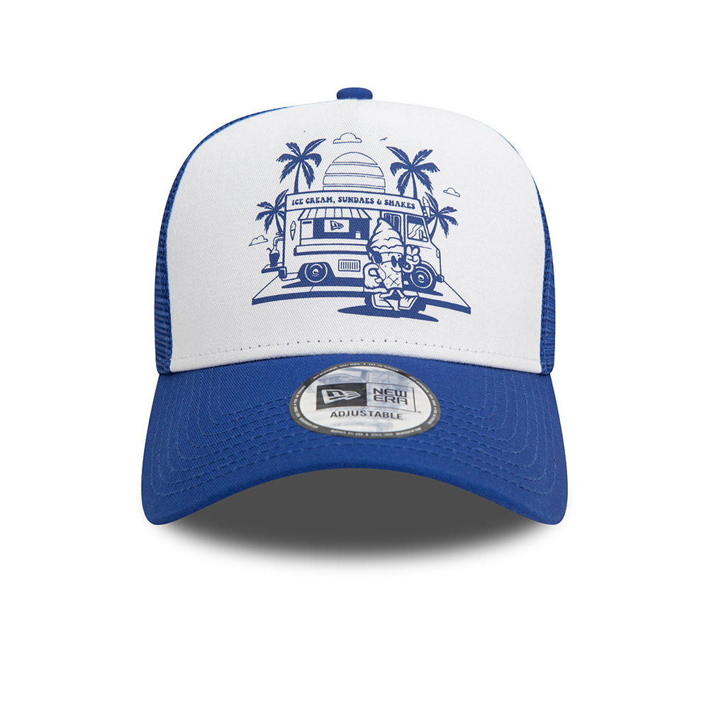 NEW ERA GRAPHIC 2-TONE BLUE REAR WHITE 9FORTY EF TRUCKER CAP