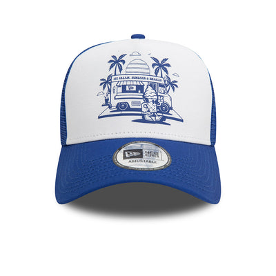 NEW ERA GRAPHIC 2-TONE BLUE REAR WHITE 9FORTY EF TRUCKER CAP