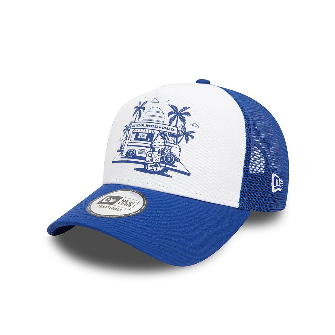 NEW ERA GRAPHIC 2-TONE BLUE REAR WHITE 9FORTY EF TRUCKER CAP