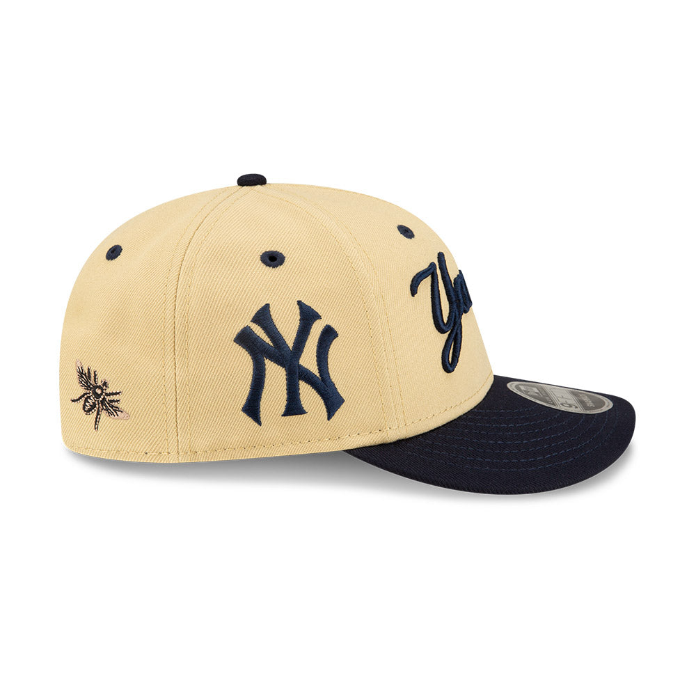 FELT X MLB 2024 NEW YORK YANKEES LOGO LIGHT BEIGE LOW PROFILE 9FIFTY CAP