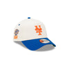 NEW YORK METS ASG VINTAGE WHITE CHROME 2TONE BLUE VISOR 9FORTY AF CAP