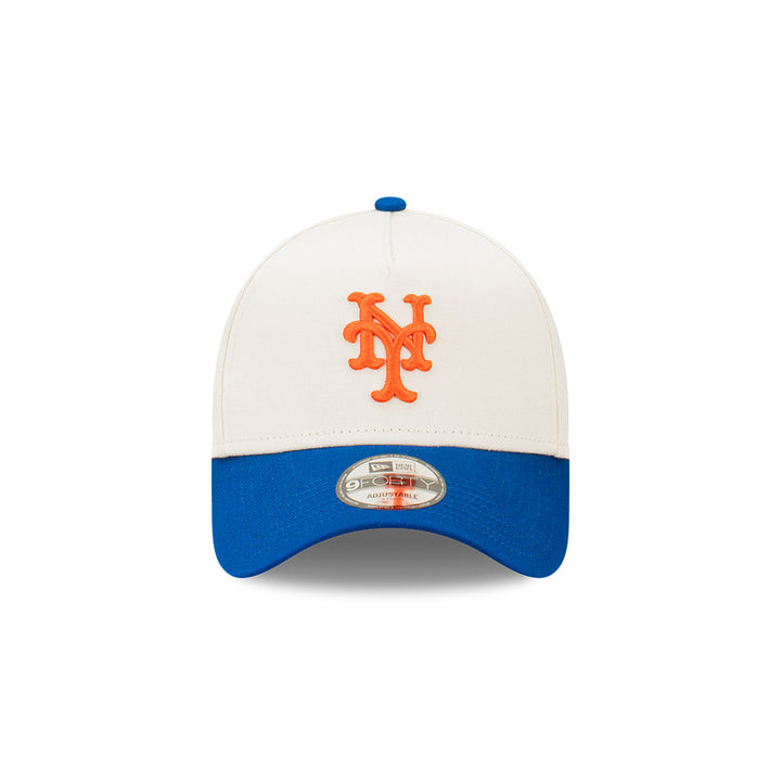 NEW YORK METS ASG VINTAGE WHITE CHROME 2-TONE BLUE VISOR