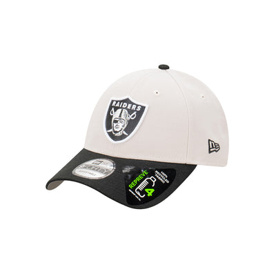 LAS VEGAS RAIDERS 2-TONE STONE REPREVE BLACK VISOR STONE 9FORTY CAP