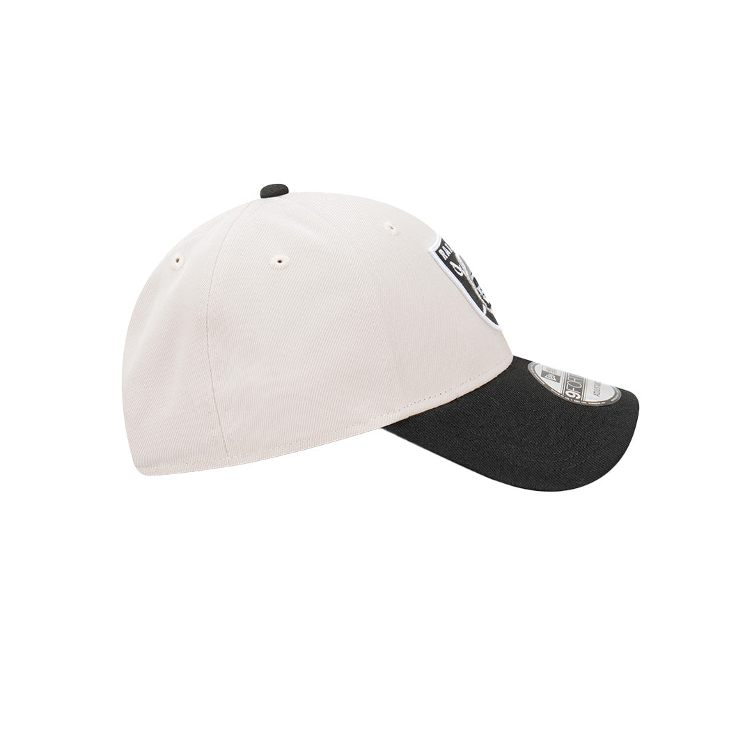 LAS VEGAS RAIDERS 2-TONE STONE REPREVE BLACK VISOR STONE 9FORTY CAP