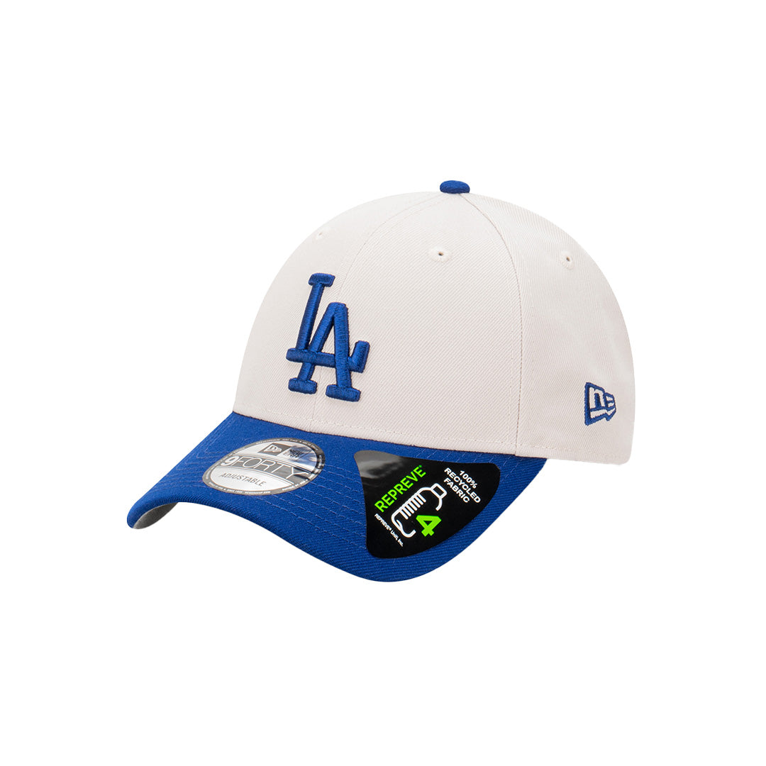 LOS ANGELES DODGERS 2-TONE STONE REPREVE DARK ROYAL VISOR STONE 9FORTY CAP