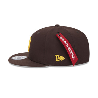 ALPHA INDUSTRIES X SAN DIEGO PADRES DARK BROWN 9FIFTY CAP