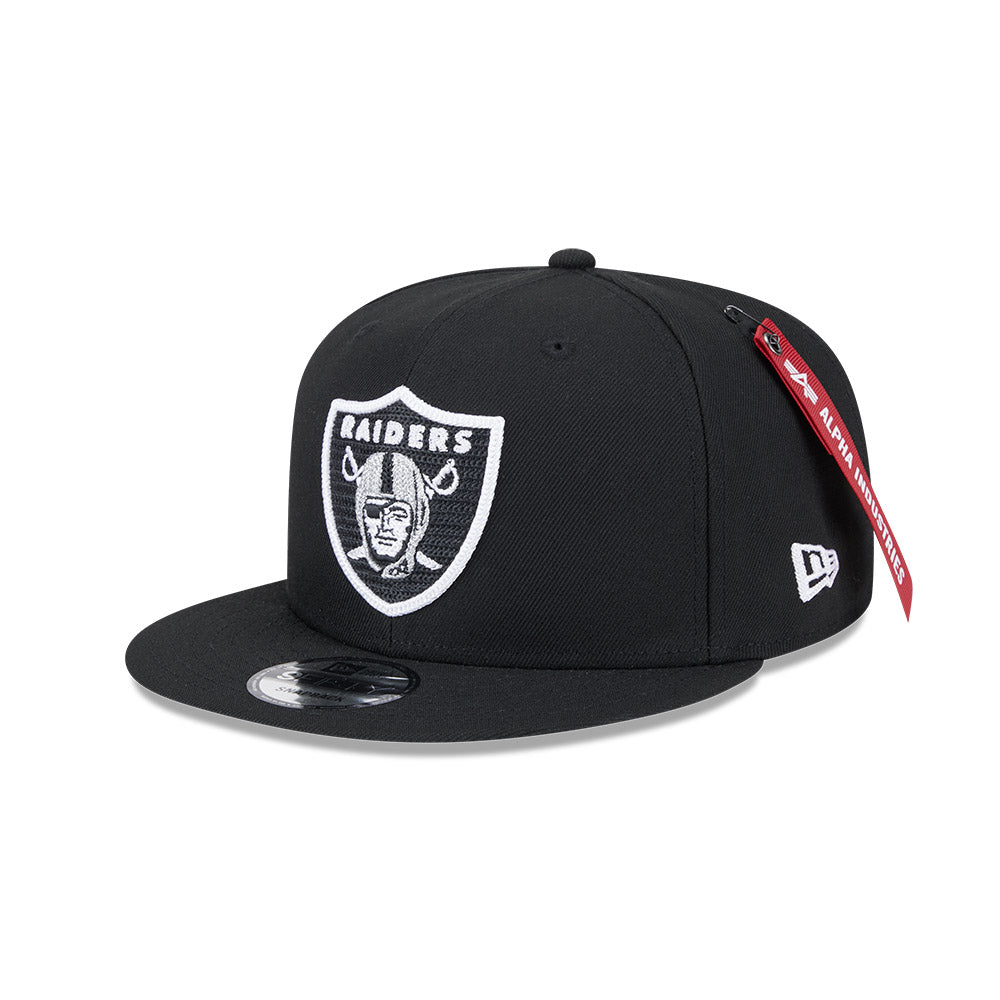 ALPHA INDUSTRIES X LAS VEGAS RAIDERS BLACK 9FIFTY CAP