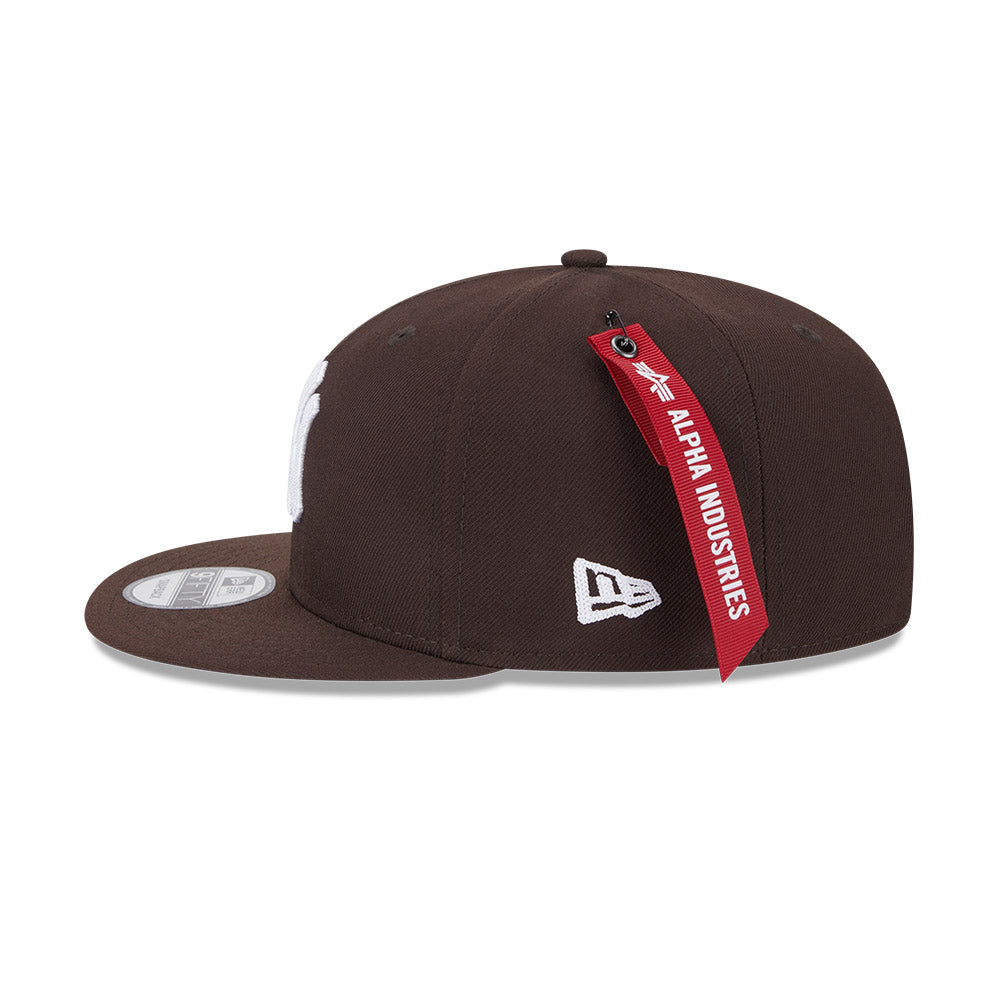 ALPHA INDUSTRIES X NEW YORK YANKEES DARK BROWN 9FIFTY CAP