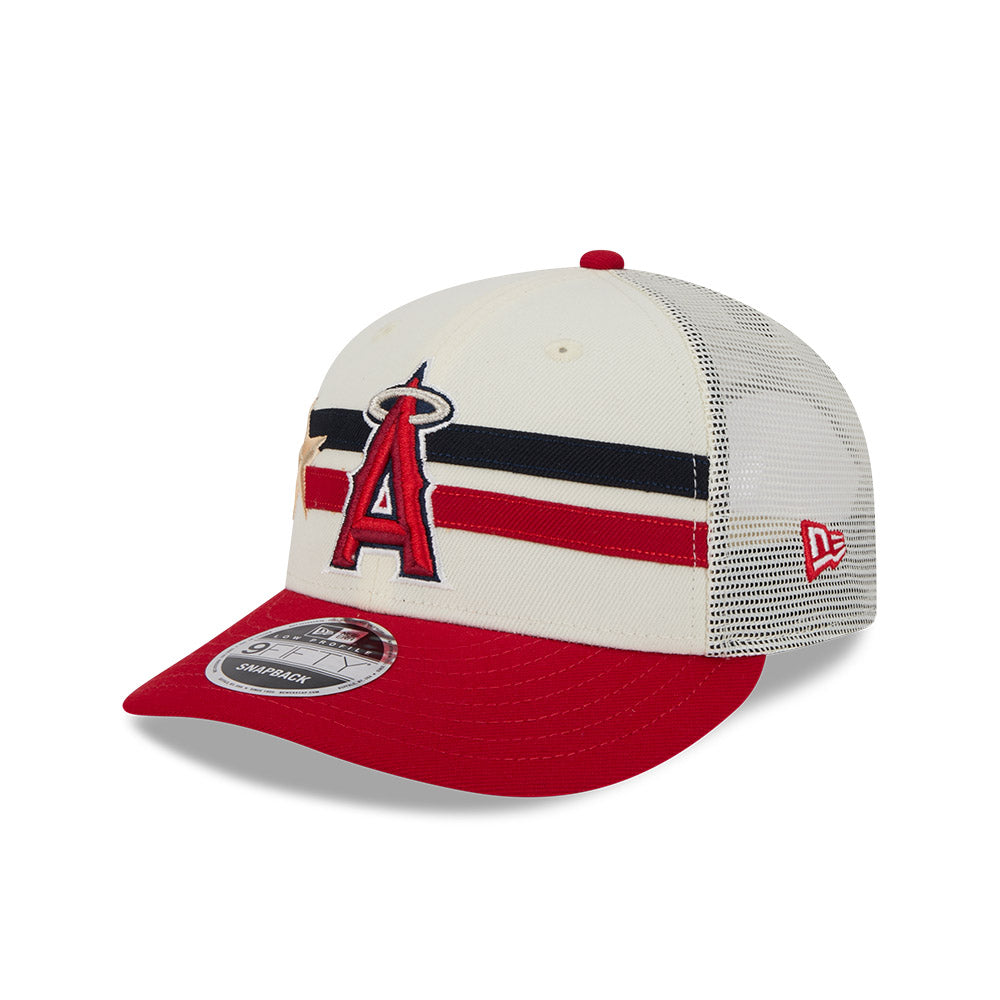 MLB ALL STAR GAME 2024 ANAHEIM ANGELS RED VISOR LIGHT CREAM LP 9FIFTY CAP