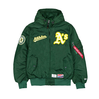 ALPHA INDUSTRIES X OAKLAND ATHLETICS DARK GREEN JACKET