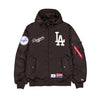 ALPHA INDUSTRIES X LOS ANGELES DODGERS DARK BROWN JACKET