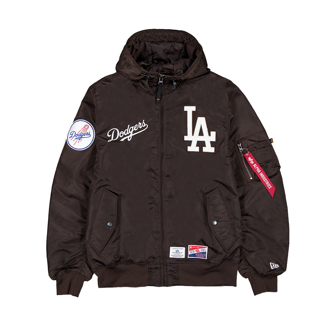 ALPHA INDUSTRIES X LOS ANGELES DODGERS DARK BROWN JACKET