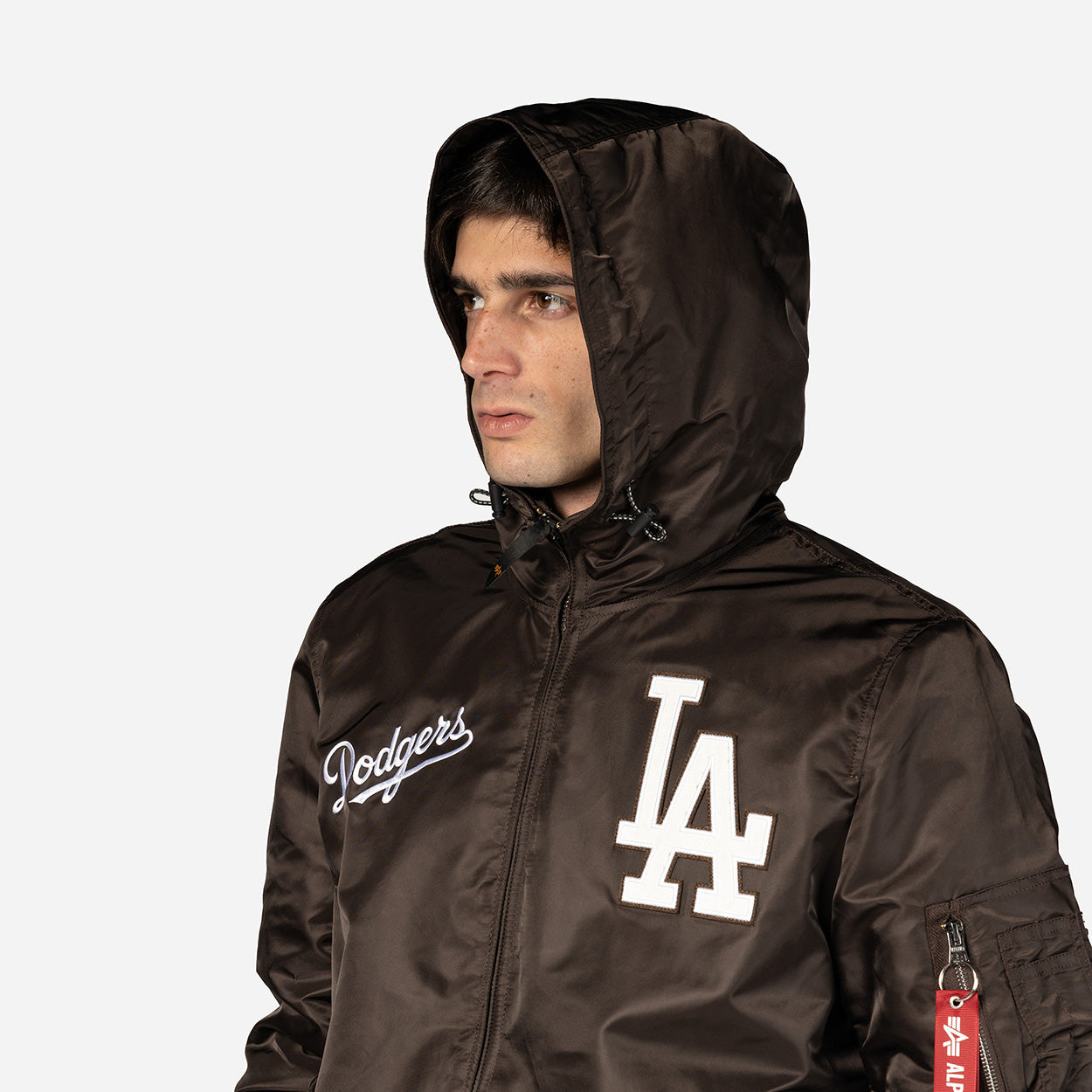 ALPHA INDUSTRIES X LOS ANGELES DODGERS DARK BROWN JACKET