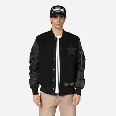 ALPHA INDUSTRIES X DALLAS COWBOYS BLACK JACKET