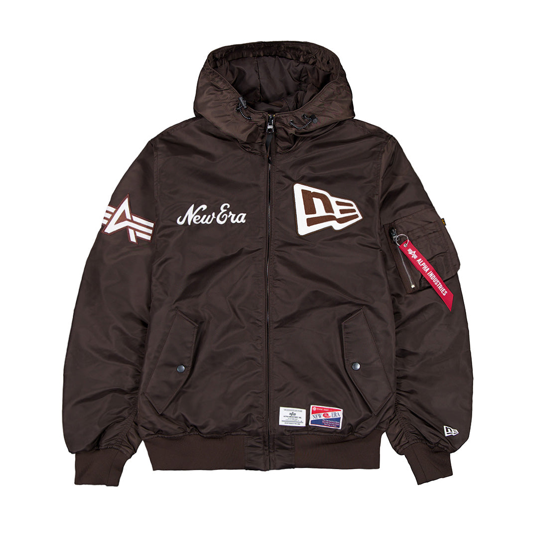 NEW ERA x ALPHA INDUSTRIES DARK BROWN JACKET