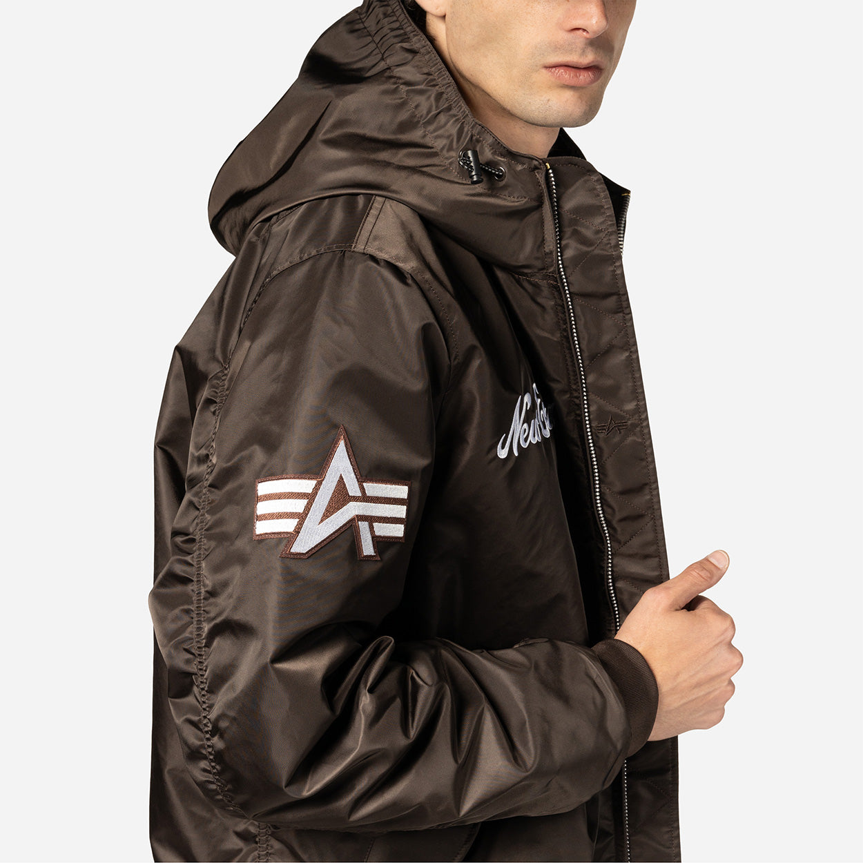 NEW ERA x ALPHA INDUSTRIES DARK BROWN JACKET