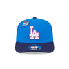 NEW ERA X BIG LEAGUE CHEW LOS ANGELES DODGERS NAVY VISOR MED BLUE 9SEVENTY STRETCH SNAP CAP