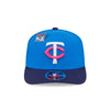 NEW ERA X BIG LEAGUE CHEW MINNESOTA TWINS NAVY VISOR MED BLUE 9SEVENTY STRETCH SNAP CAP