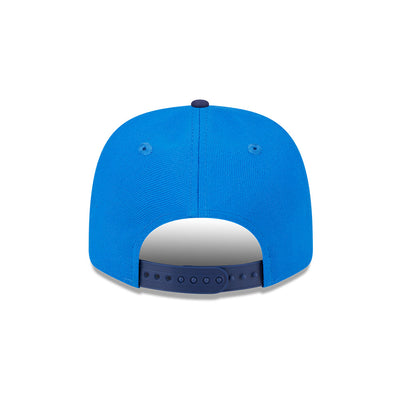 NEW ERA X BIG LEAGUE CHEW NEW YORK METS NAVY VISOR MED BLUE 9SEVENTY STRETCH SNAP CAP