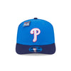 NEW ERA X BIG LEAGUE CHEW PHILADELPHIA PHILLIES NAVY VISOR MED BLUE 9SEVENTY STRETCH SNAP CAP