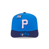 NEW ERA X BIG LEAGUE CHEW PITTSBURGH PIRATES NAVY VISOR MED BLUE 9SEVENTY STRETCH SNAP CAP