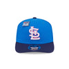 NEW ERA X BIG LEAGUE CHEW ST. LOUIS CARDINALS NAVY VISOR MED BLUE 9SEVENTY STRETCH SNAP CAP