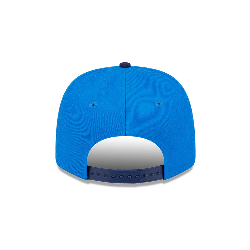 NEW ERA X BIG LEAGUE CHEW SAN FRANCISCO GIANTS NAVY VISOR MED BLUE 9SEVENTY STRETCH SNAP CAP