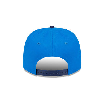 NEW ERA X BIG LEAGUE CHEW TAMPA BAY RAYS NAVY VISOR MED BLUE 9SEVENTY STRETCH SNAP CAP